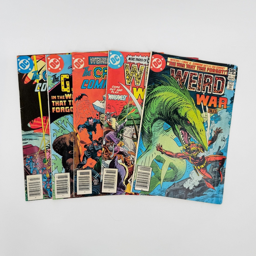 DC Weird War Tales #103 #104 #105 #120 #121 Newsstand Canadian Variant Comic Lot